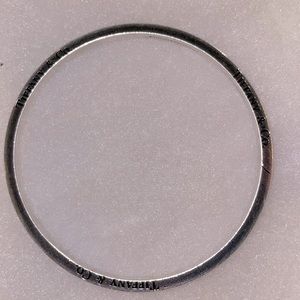 Tiffany&Co rare pink bangle. Sterling silver and pink.